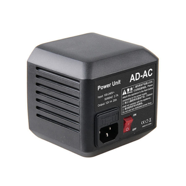 Godox AC Adapter for AD600 connecting to the power supply (with 5 meters power cable)