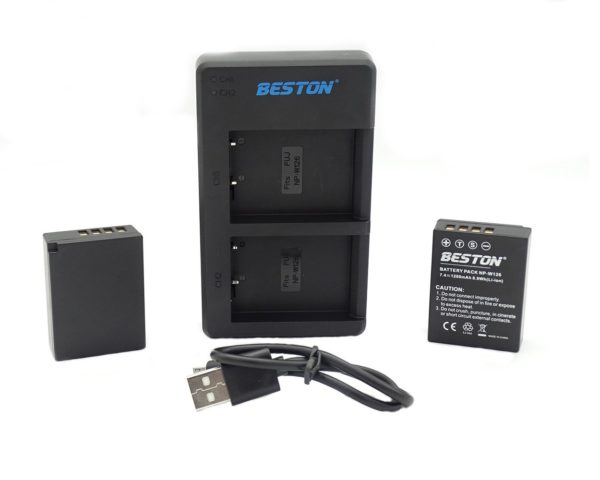 Beston USB Dual Charger and 2 Battery Kit for Fuji NP-W126