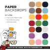 Selens Paper Backdrops all colours